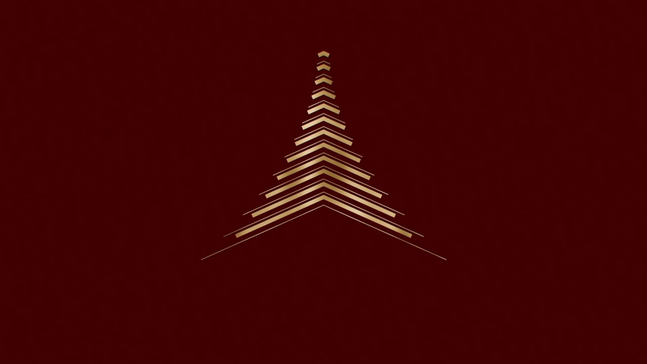 Golden Christmas Tree Animation Green Screen 4K | Free Festive Overlay