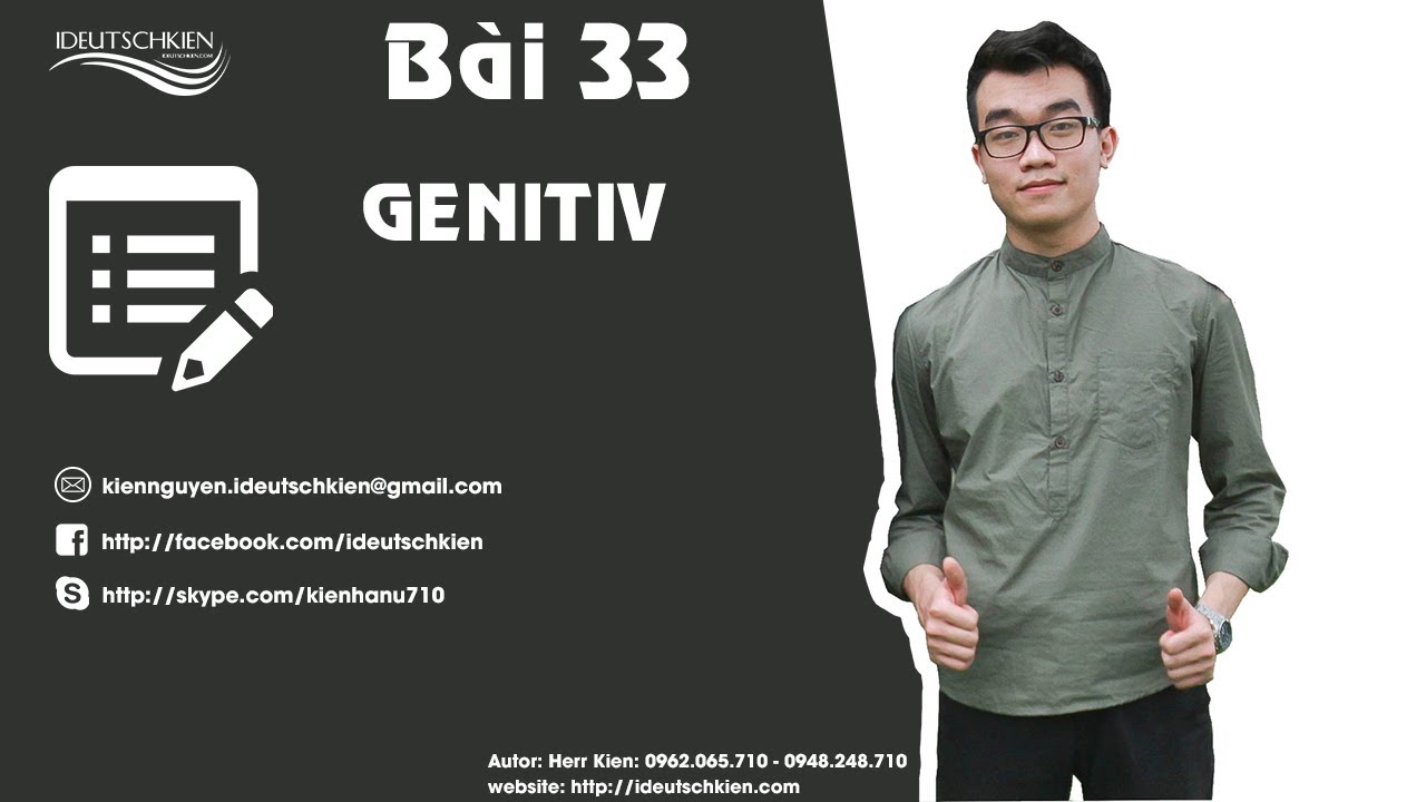 Tiếng Đức cơ bản - Trình độ A2 - Bài 33: Genitiv