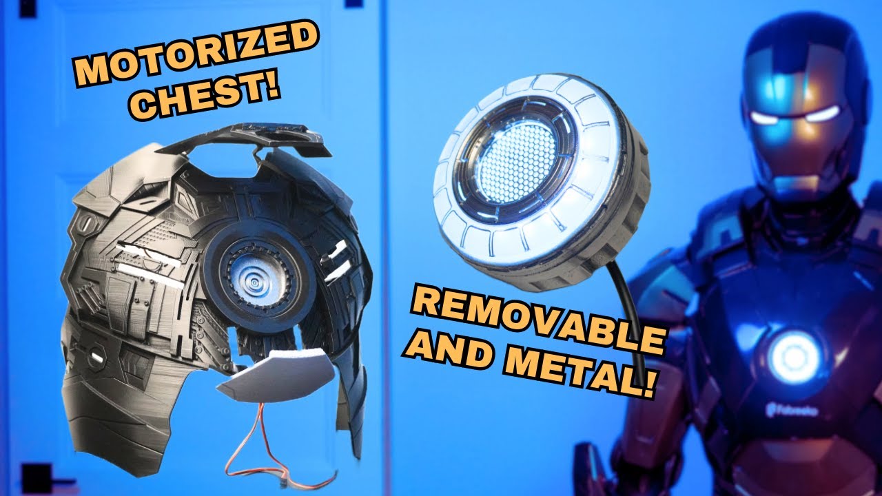 Iron Man Suit with Removable METAL Arc Reactor! - Iron Man Mark 46 Cosplay Update video #1