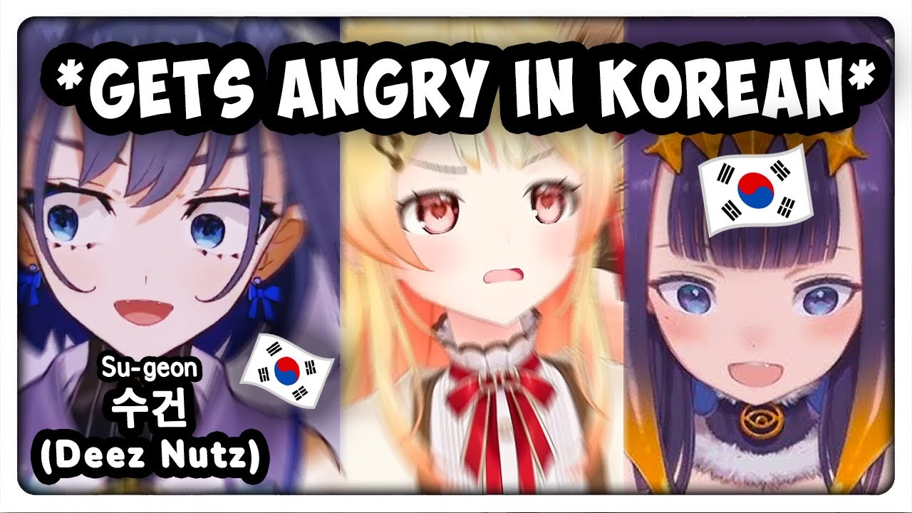 Every Time Kronii, Kanade and Ina Spoke Korean On Stream