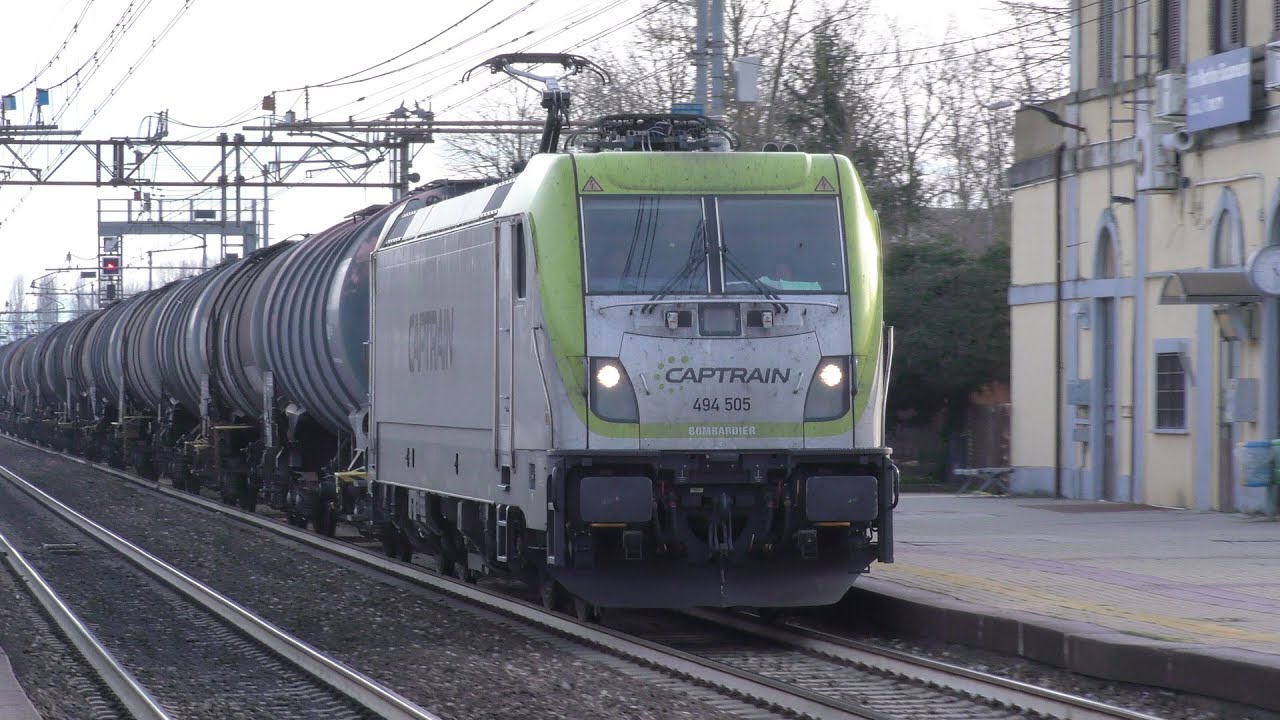4K - 2021-02-15 Ferrovia Milano Genova 7/7 - Transiti nella pianura lombarda