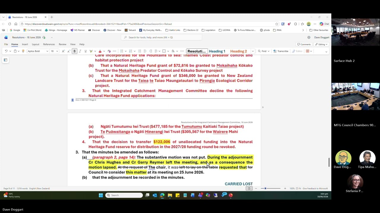 2026-06-18 - Emergency meeting Integrated Catchment Management Committee Recording #2 - 18 June 2026
