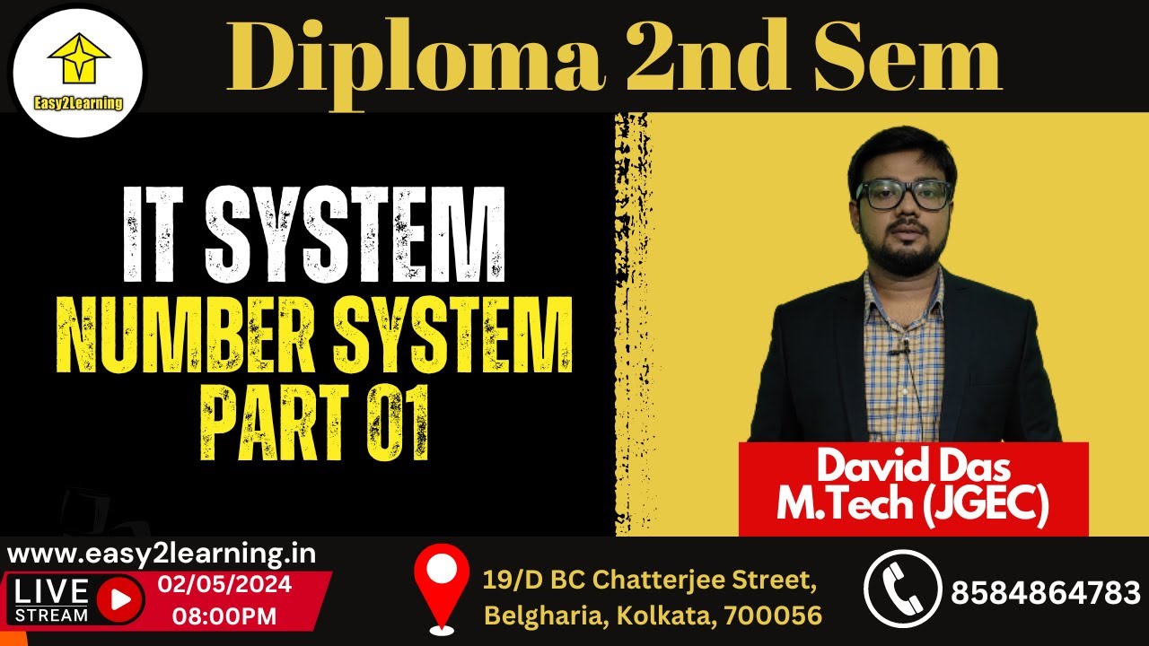 Diploma 2nd Sem | IT SYSTEM Number System Important Topic| By David Das/Easy2Learning