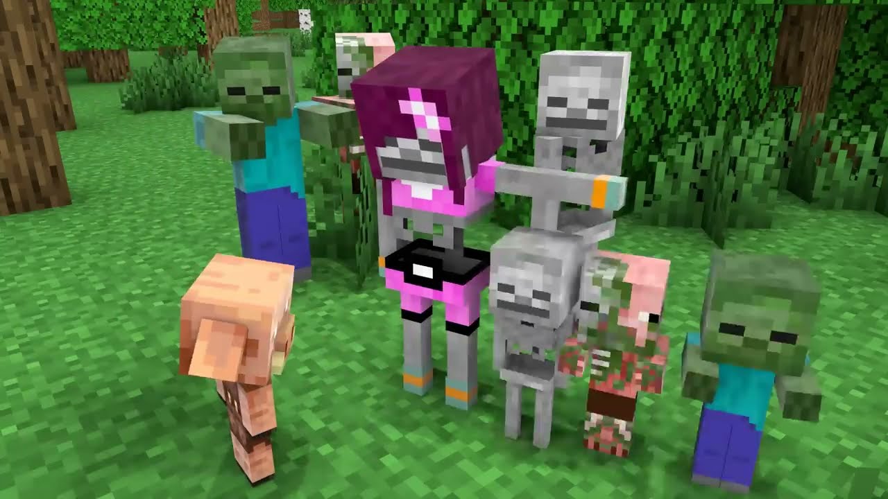 Похищение малыша-зомби — Minecraft Animation