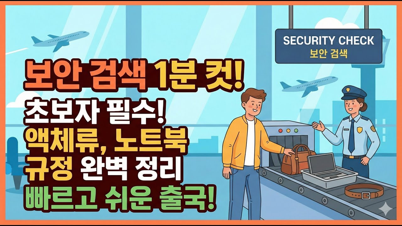 [왕초보 여행영어_01.공항편(보안 검색 및 출국)] 출국 전 10분 투자! 보안검색대 질문이 귀에 꽂히는 기적의 50문장