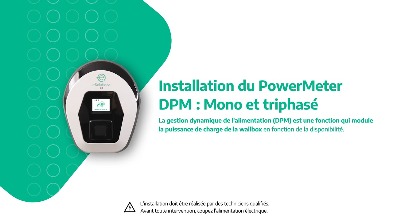eProWallbox: Installation du PowerMeter DPM : Mono et triphasé