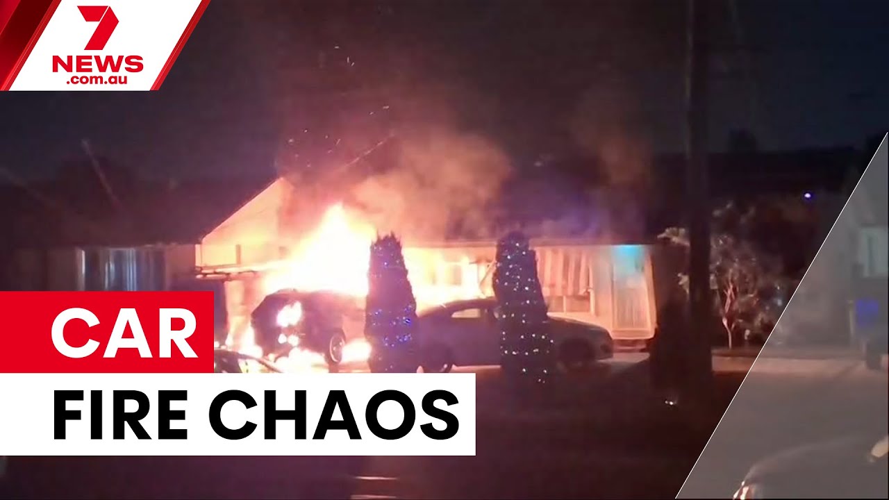 Hybrid electric car catches fire in a Smithfield home’s driveway | 7NEWS