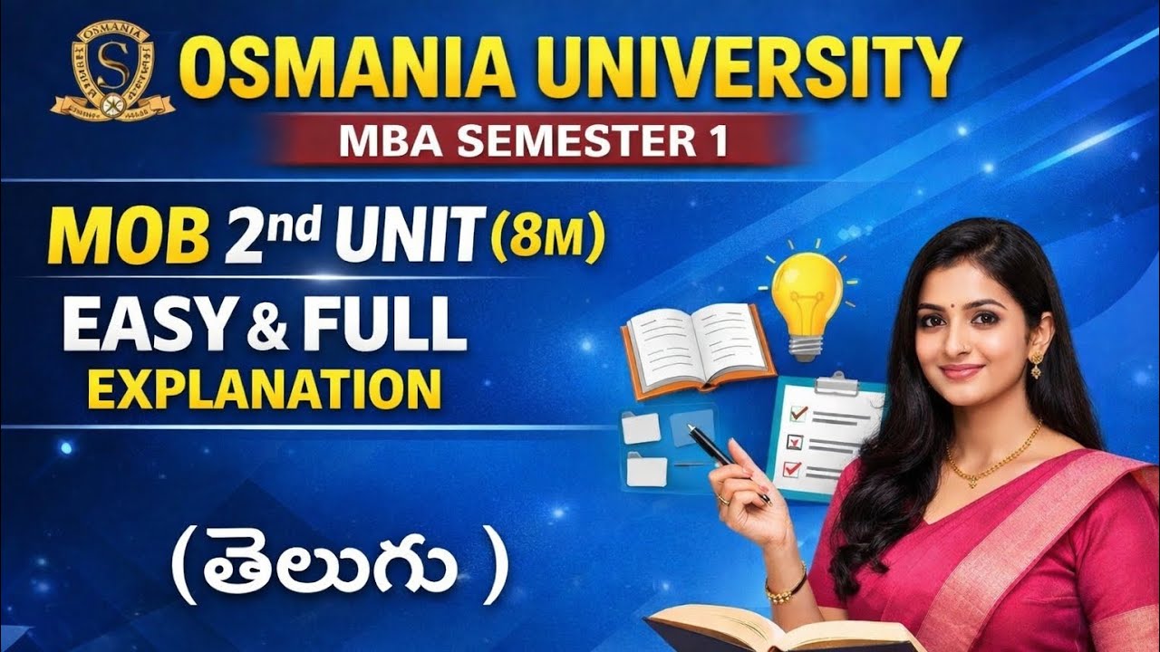MOB 2nd unit explanation easily in telugu(mba 1st semister)