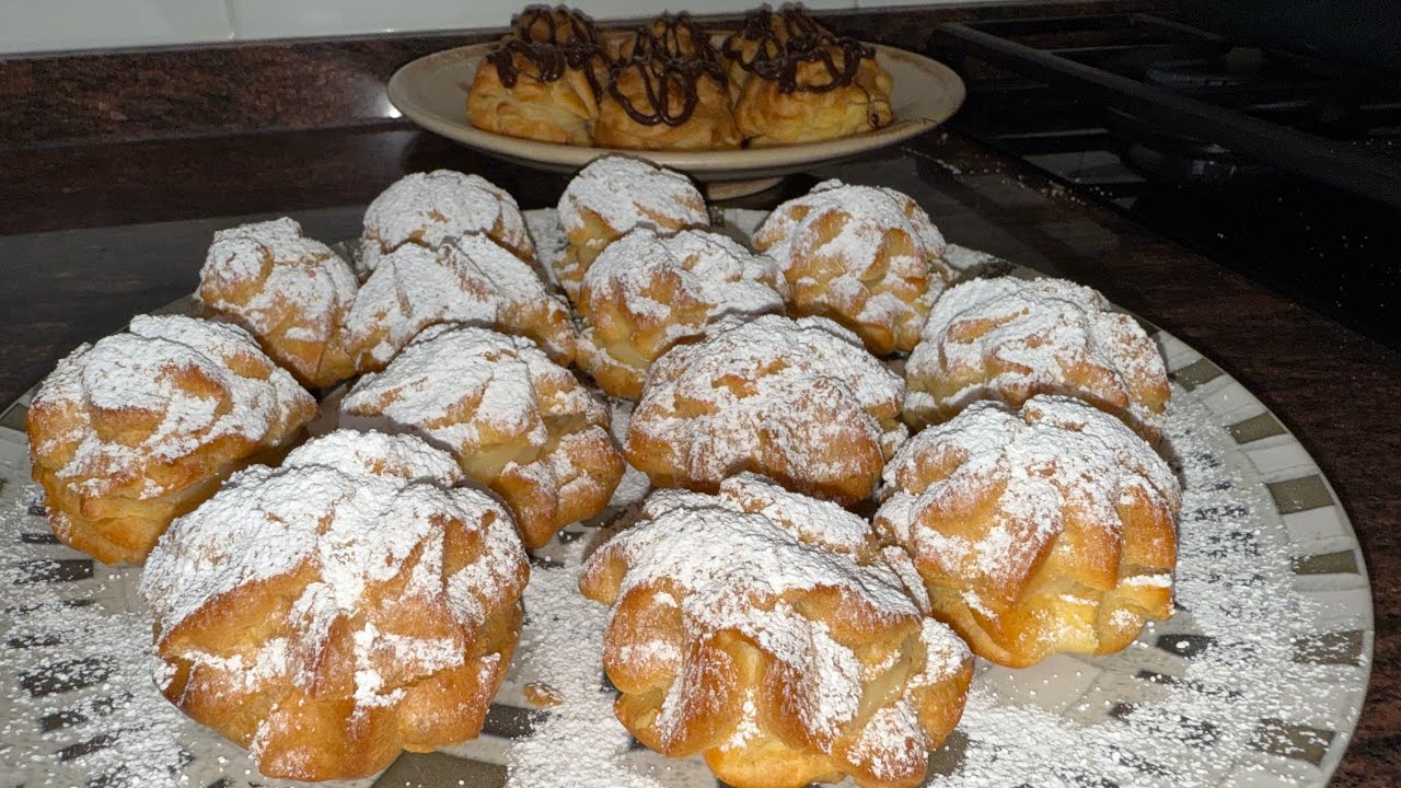 🏠PROFITEROLES CASEROS 🏠Rellenos de crema pastelera, fáciles y riquísimos!!😋
