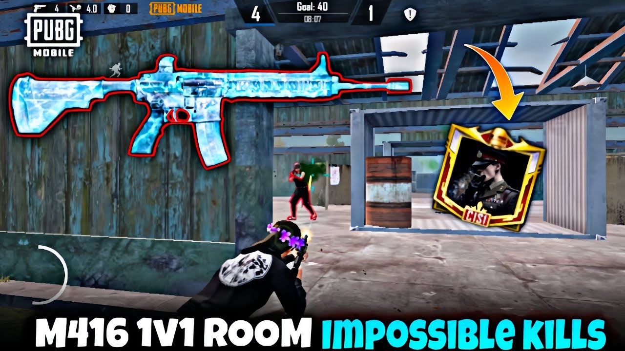 M416 1V1 ROOM!🥶 M416 FASTEST ROOM WITH IMPOSSIBLE KILLS🔥#pubgmobile 
