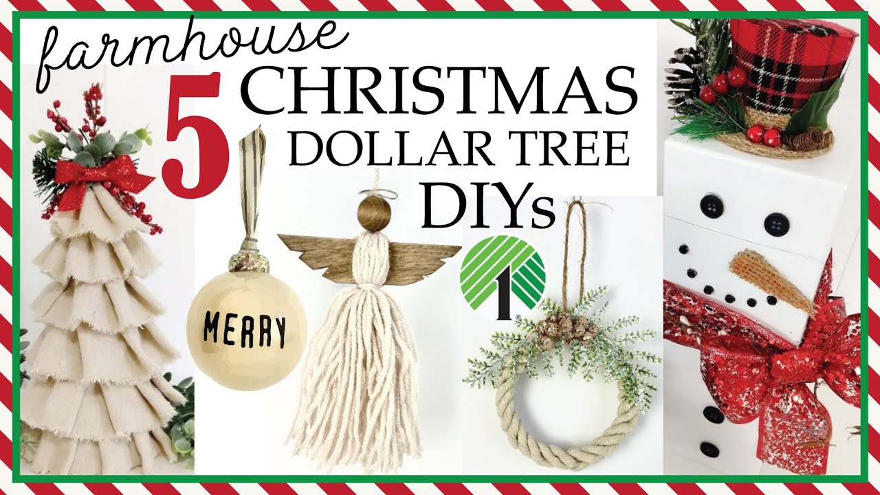 5 Dollar Tree Farmhouse Christmas DIYs | The Last Friend Friday