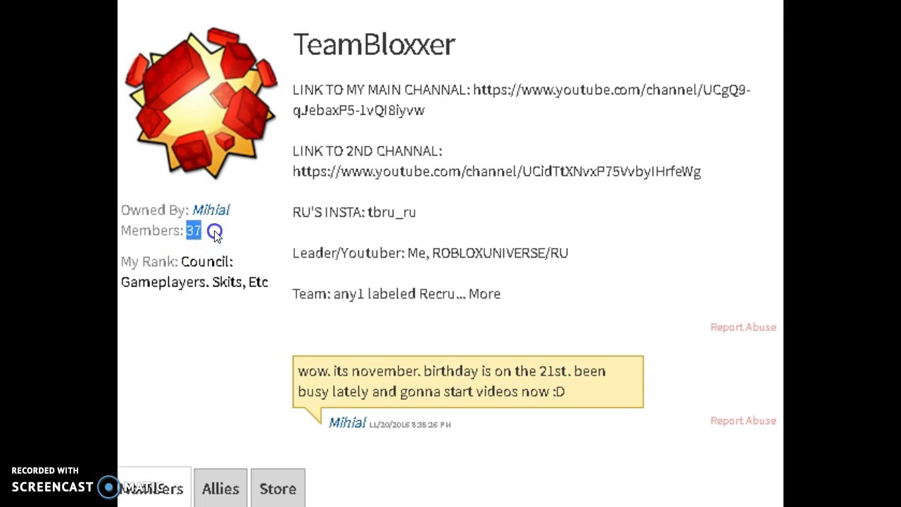 TeamBloxxer Group! Join Today - TBRU RobloxUniverse