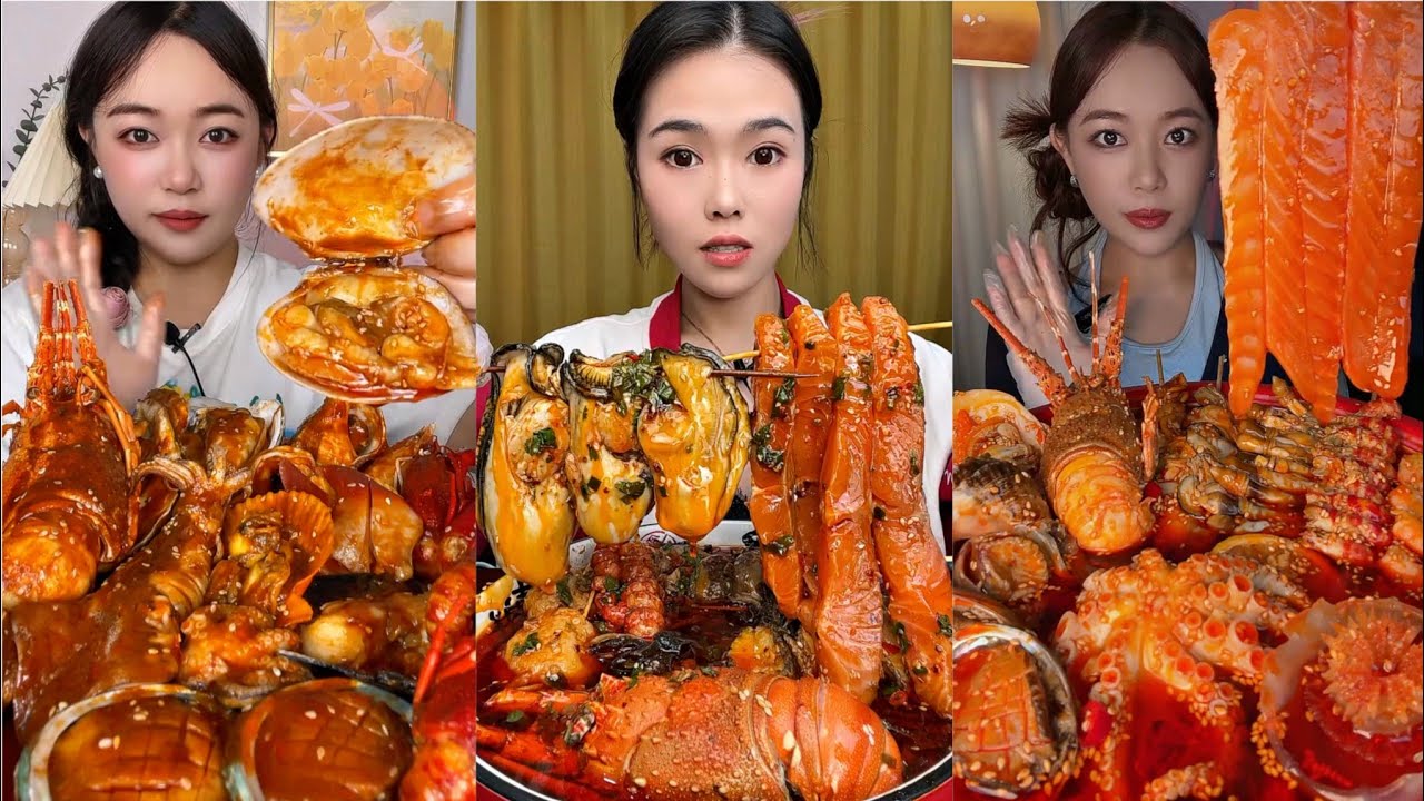 Spicy Seafood Eating Mukbang SpicyChinese Seafood Eating Asmr 매콤한 해산물 먹방 Asmr