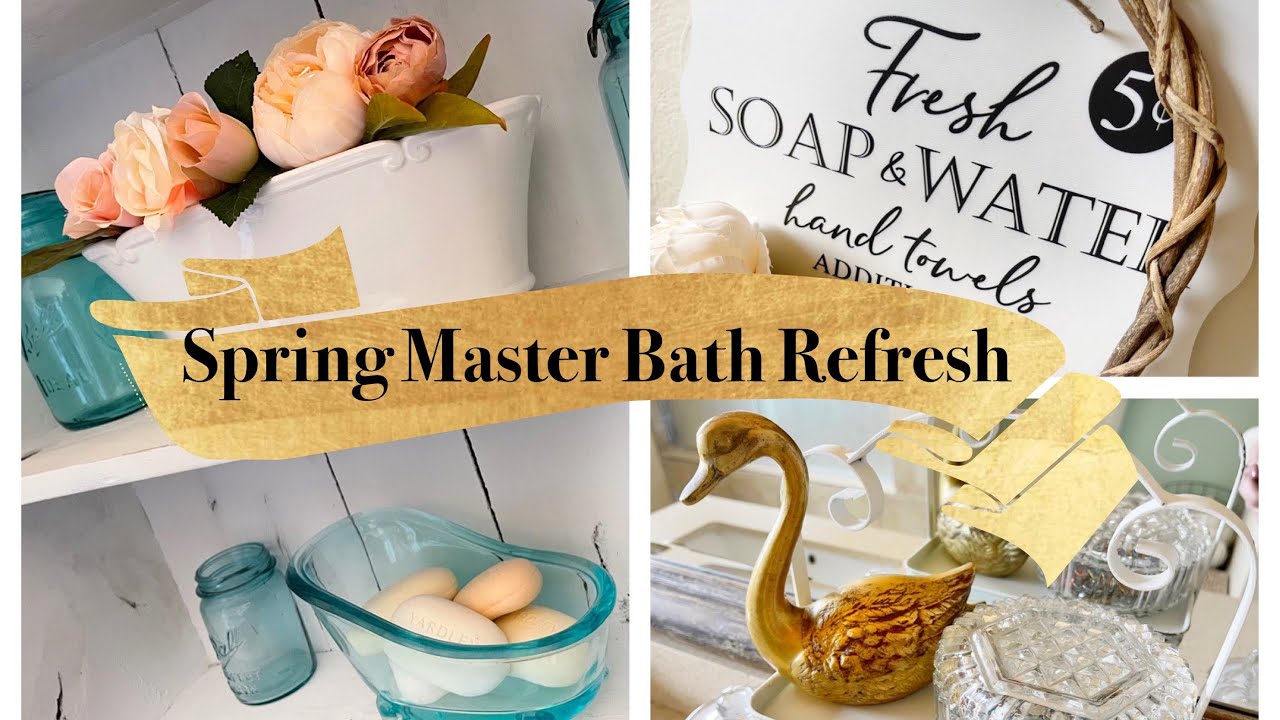 Spring Master Bathroom Refresh With New Decor Pieces