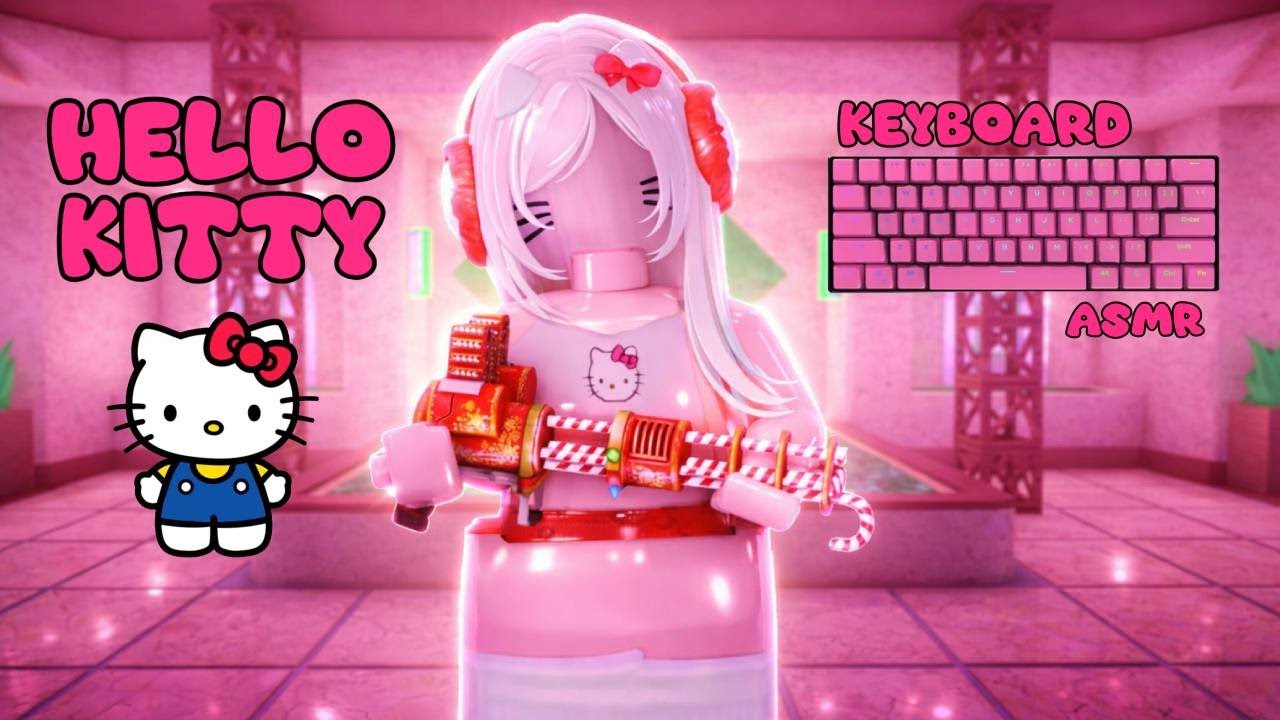 PLAYING MM2 AS HELLO KITTY + KEYBOARD ASMR
