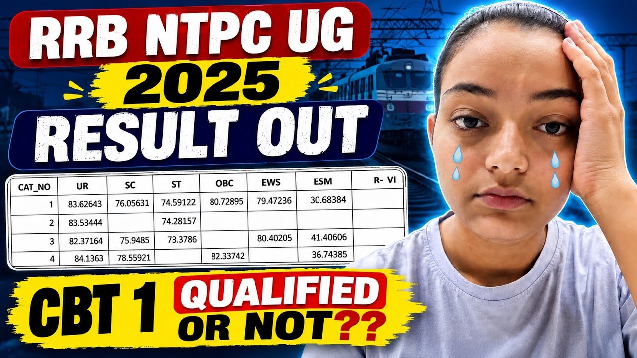 My RRB NTPC UG 2025 Result 🚨 | CBT 1 Qualified or NOT? 😰 #rrb #rrbntpc #ntpcug 