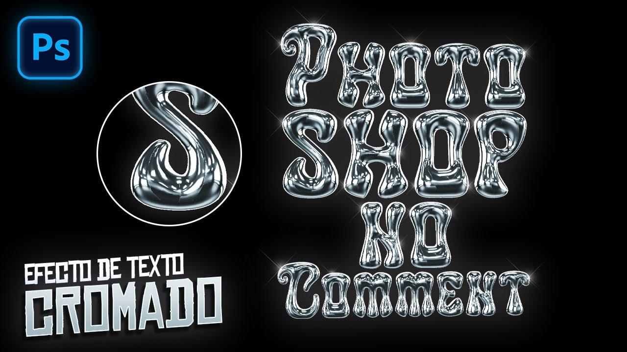 Efecto de Texto Cromado 3D en Photoshop