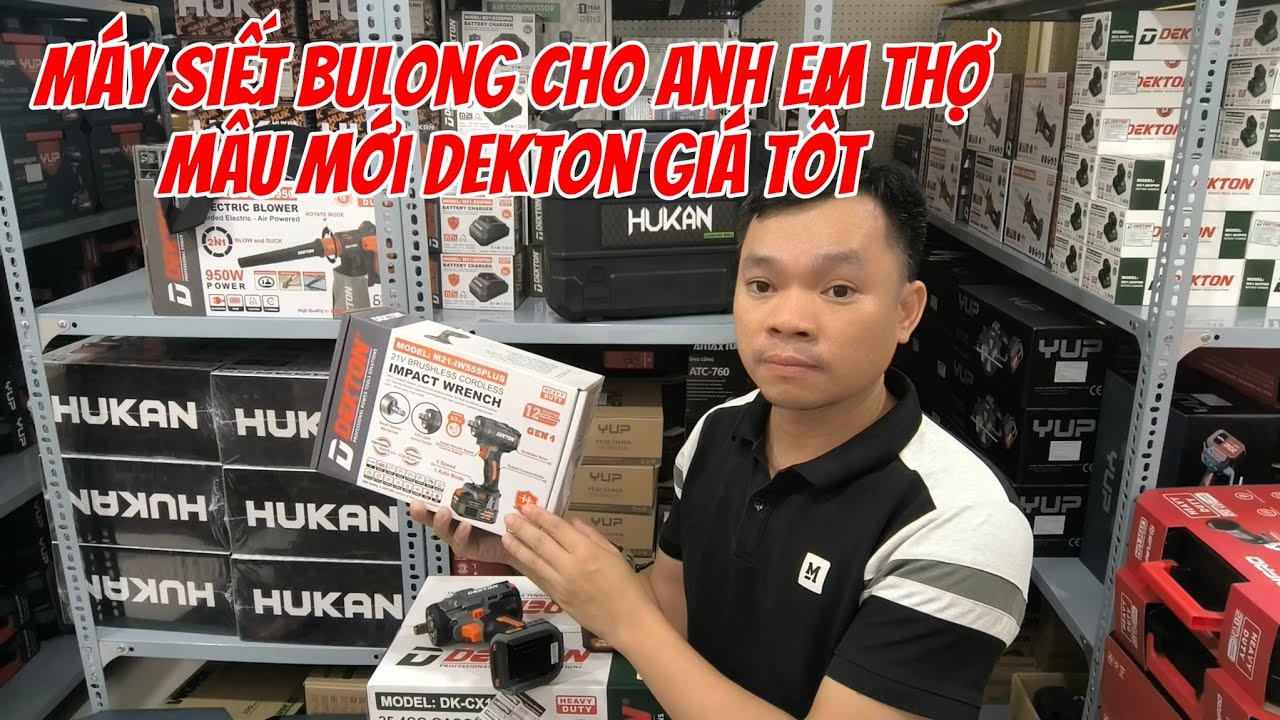 Máy siết bulong Dekton M21-IW555 phù hợp cho anh em thợ sửa xe , sử dụng ô tô cá nhân