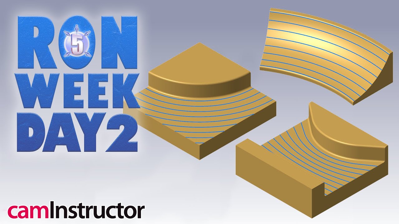 Mastercam MultiAxis Flow, Parallel, and Morph on Day 2 of Ron Week!