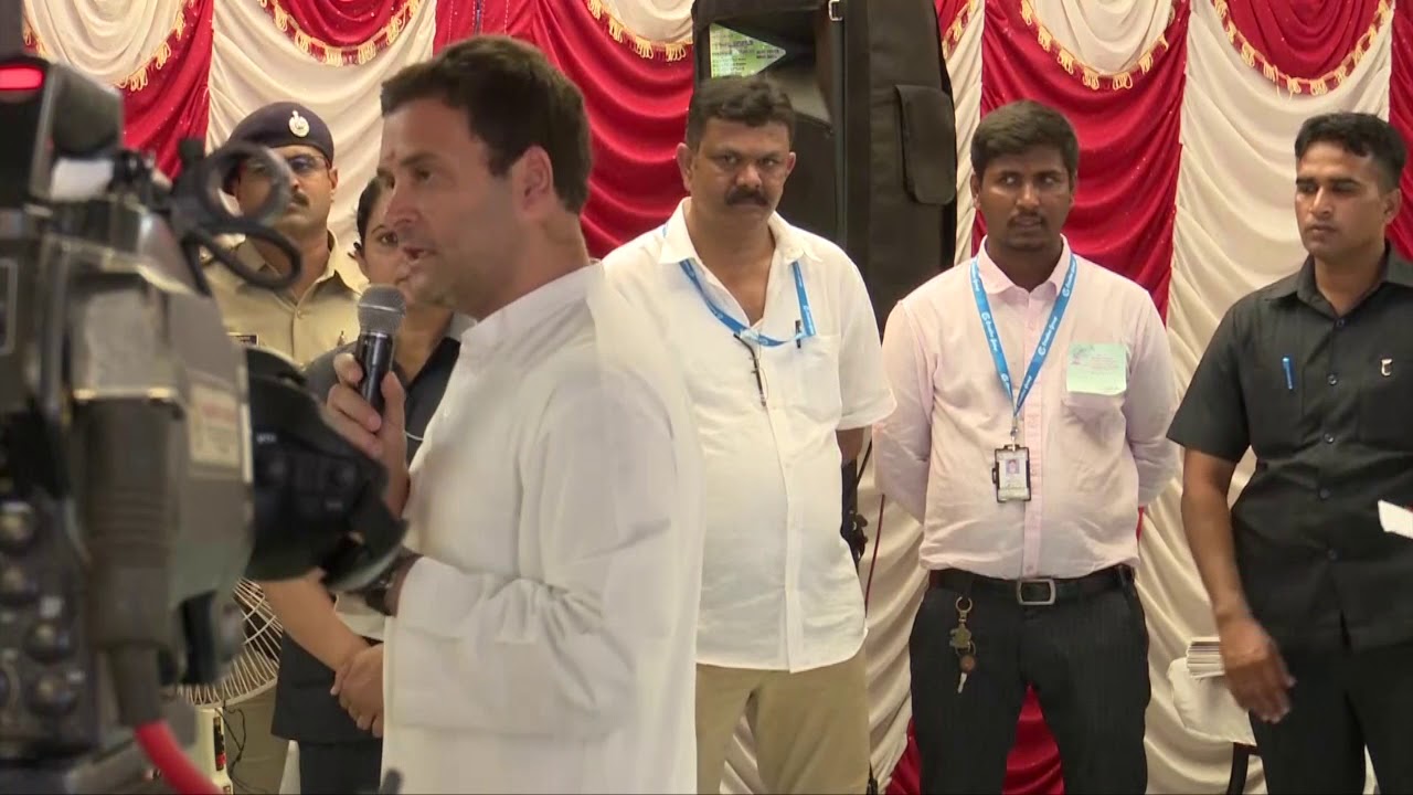 Rahul Gandhi's interaction with women employees of the garment industry in Bengaluru.