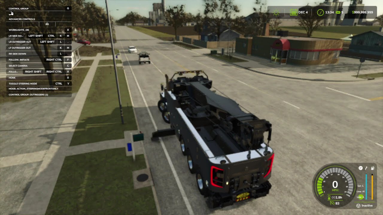A  mobile crane goes over the bridge fs 25 towing and recovery