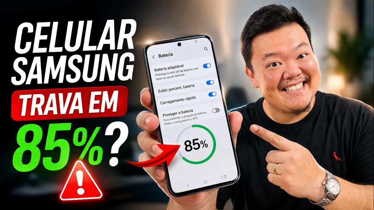MEU CELULAR SAMSUNG NÃO CARREGA BATERIA ATÉ 100% NÃO PASSA DOS 85% COMO RESOLVER?