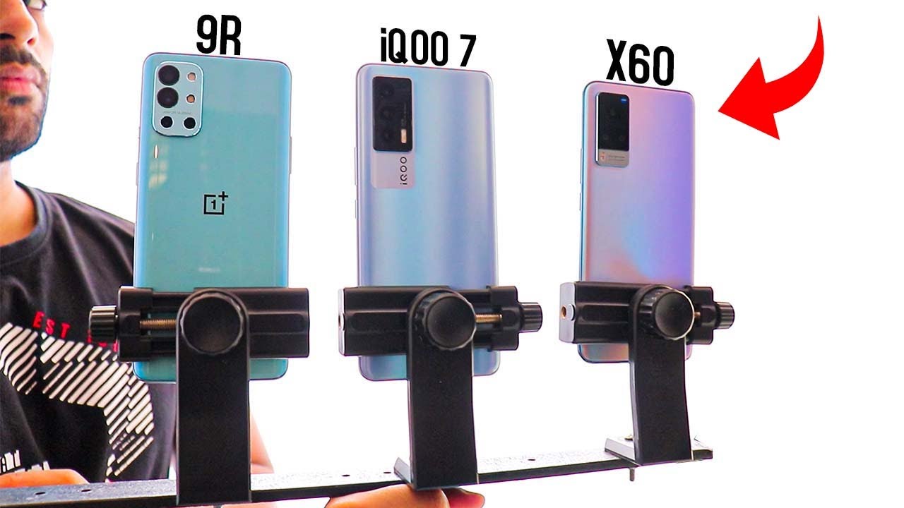 iQOO 7 vs vivo X60 vs Oneplus 9R Camera Test !!