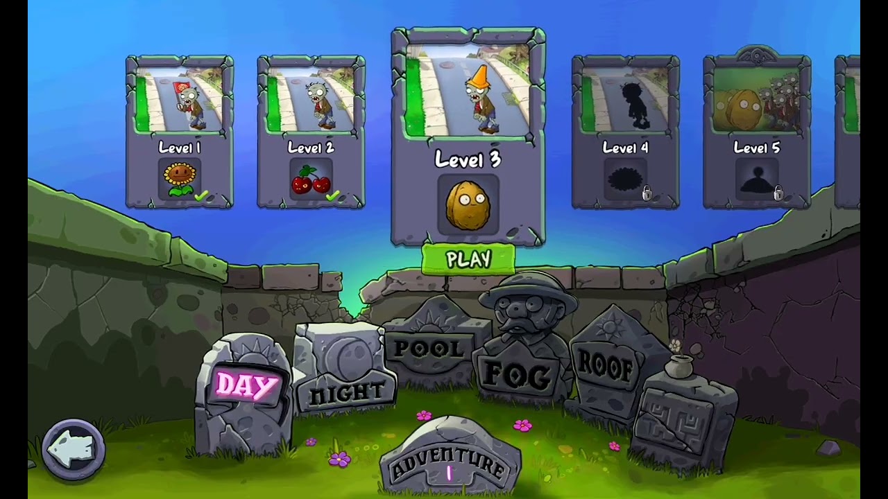 Играю в Plants vs zombies