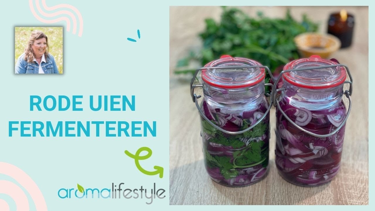 Gefermtenteerde rode uien, ideaal voor beginners. Heerlijk als salade en super gezond.