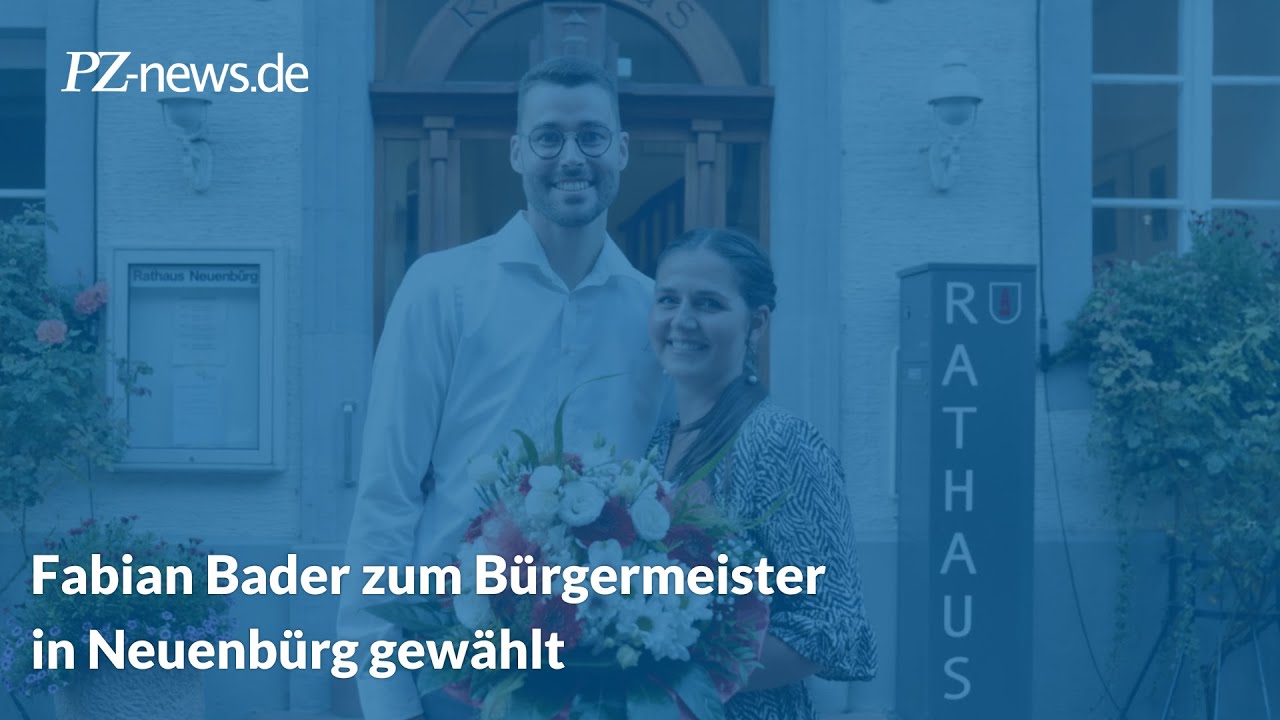 Fabian Bader wird neuer B&uuml;rgermeister von Neuenb&uuml;rg