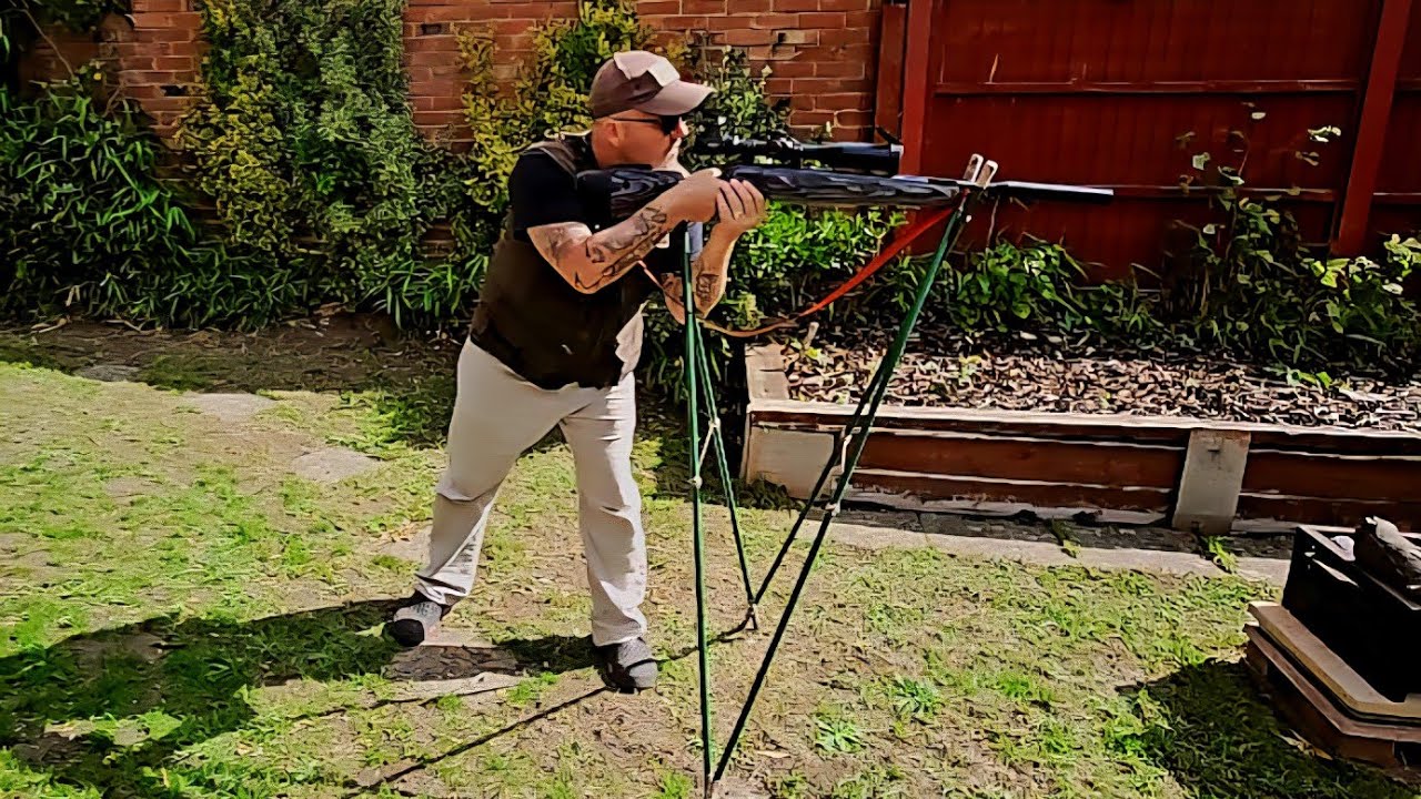 £10 quad shooting sticks made from garden canes!
