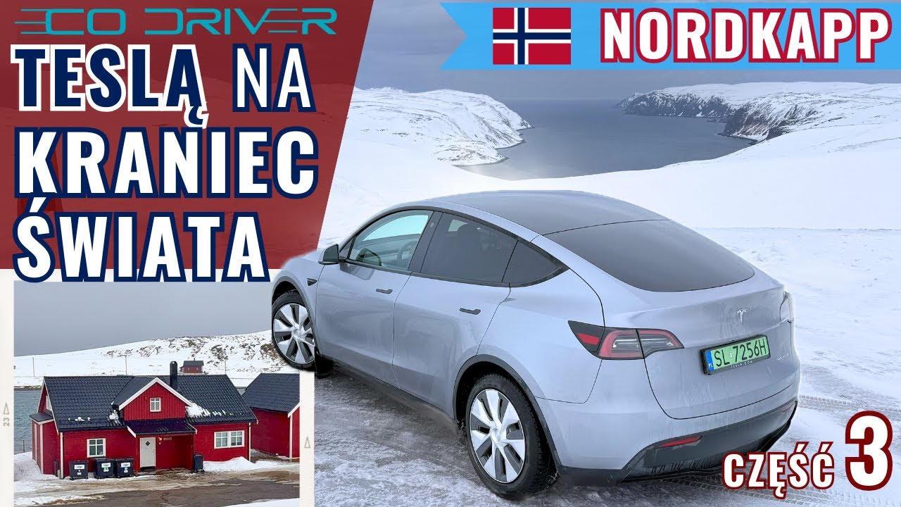 🌍 Teslą na kraniec świata &ndash; cz.3 Nordkapp | Konw&oacute;j po śniegu, Troms&oslash;, plaże Sommar&oslash;y, Skarsv&aring;g ⚡❄️