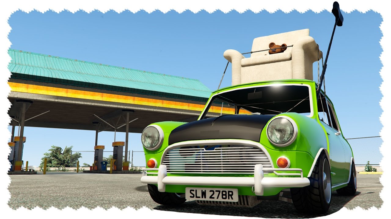 SIMPLE REALISTIC FUEL SYSTEM (& Mr. Bean's Mini) | GTA 5 Car Mods