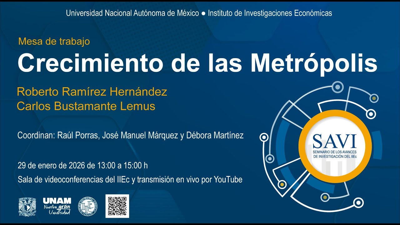 Mesa de trabajo: Crecimiento de las Metrópolis. En el marco del SAVI IIEc. Sesión 1
