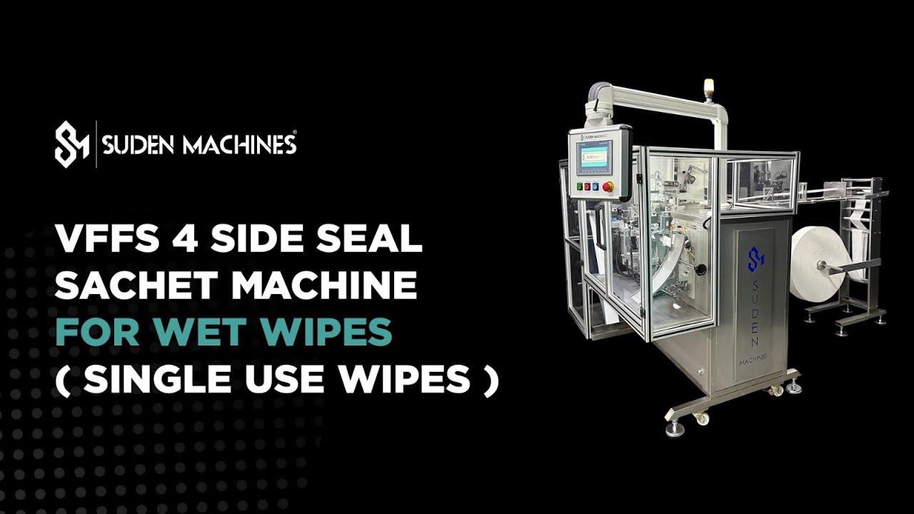 HFFS 4 SIDE SACHET MACHINE FOR WET WIPES (SINGLE USE WIPES)