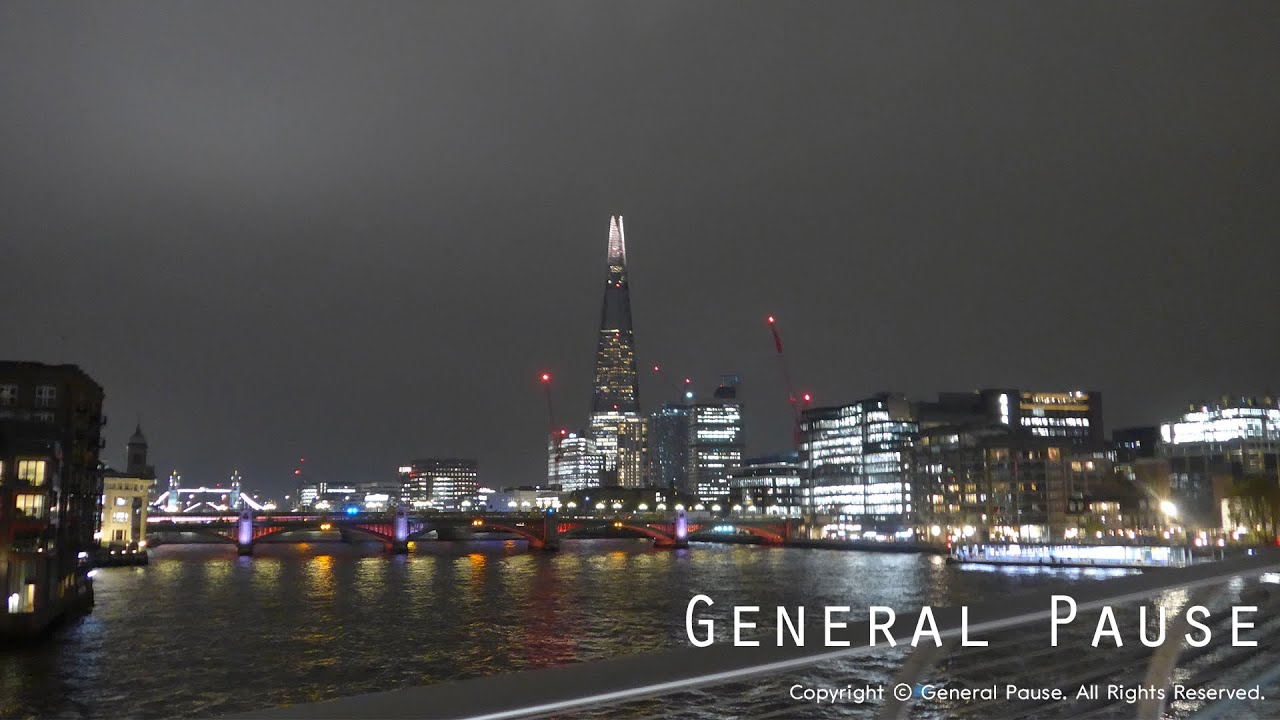 템즈강의 밤, 더 샤드 아래 흐르는 재즈- Midnight Jazz by the Thames and The Shard | GENERAL PAUSE 🎷 🌉 🌃 🌊 🕯️ 🖤 🥃 ✨