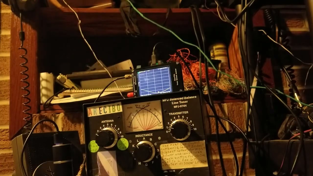MFJ-974H  nanovna  hook to sirio SY27-4  swr test