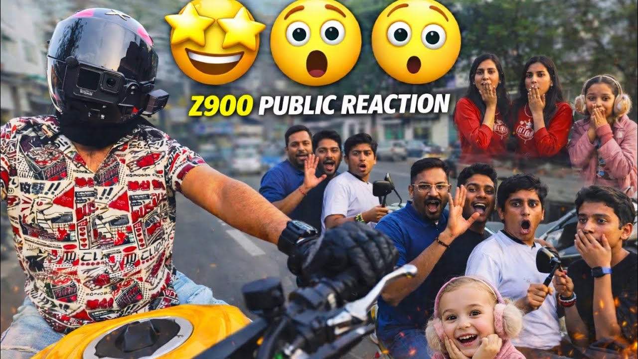Loudest 🤩 Z900 Public Reaction 😁| Cute 🥰 Girls & Kids Reaction 🤩On Z900