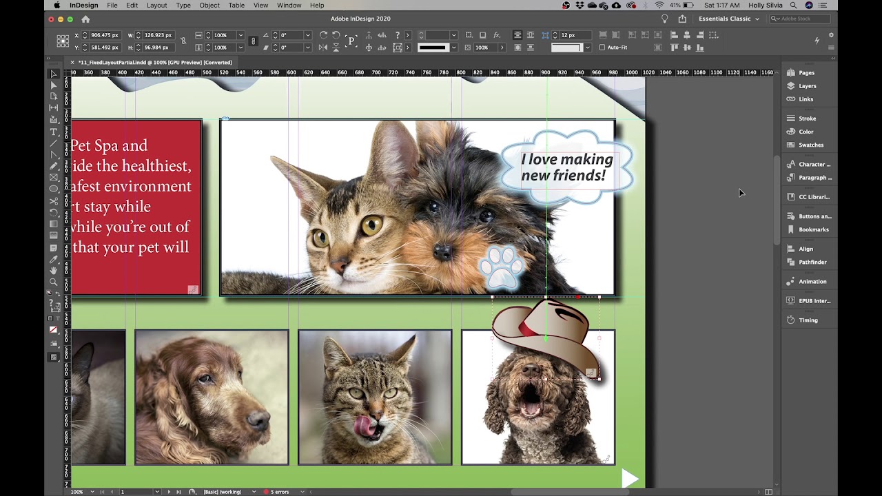 InDesign EPUB Fixed Layout and Animation
