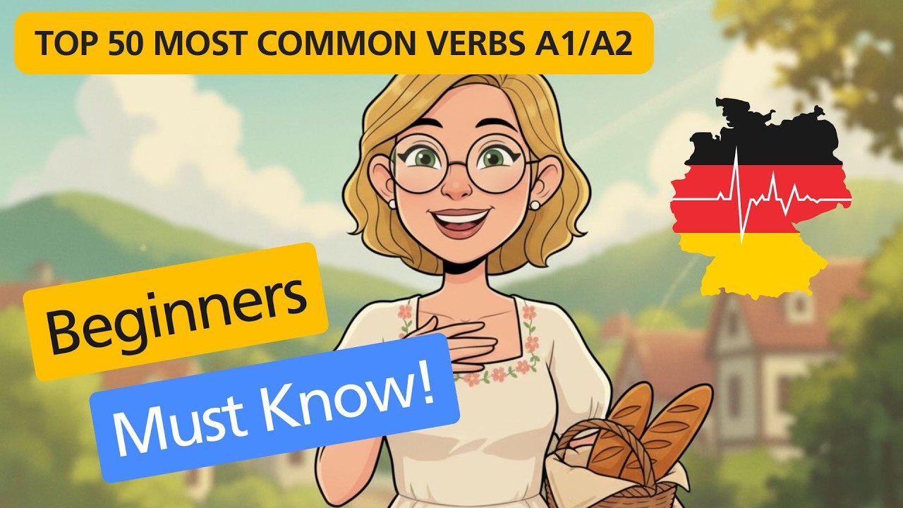 🇩🇪 50 Verben, die jeder Anfänger kennen muss | Bildbeschreibung | A1 | Deutsch lernen | Learn German