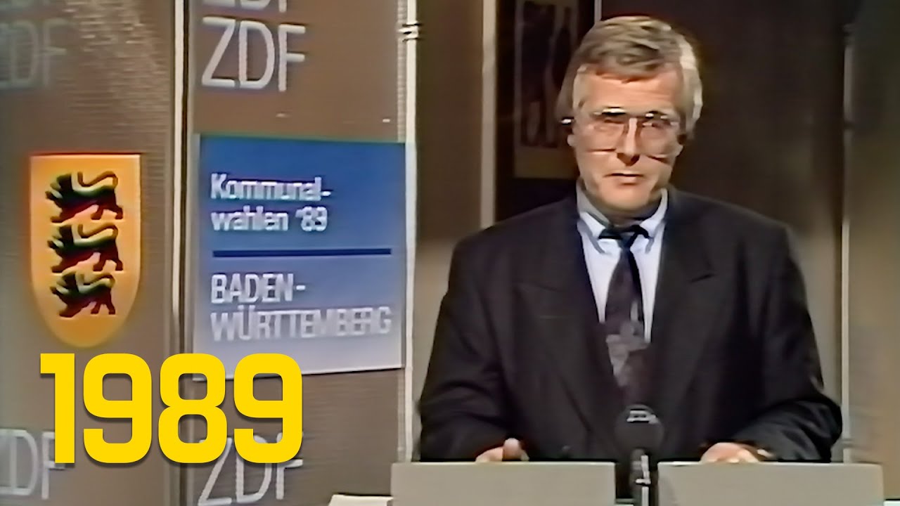 ZDF heute 23:44 Uhr mit Hubertus Petroll und Sendeschluss (22.10.1989)