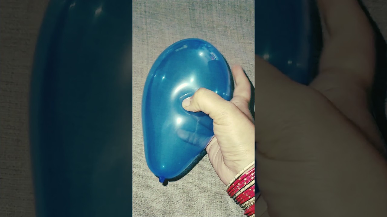Blue color mini balloon popping ASMR Satisfying #poppballons #balloon #shorts
