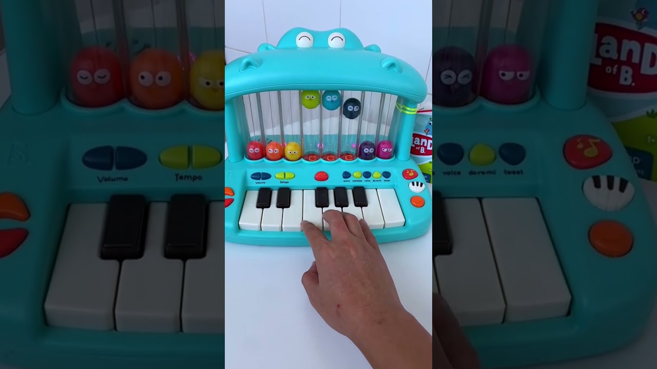 Btoys Bile hippopotamus piano early teaching baby music duct bouncing toys infant light jumping toys