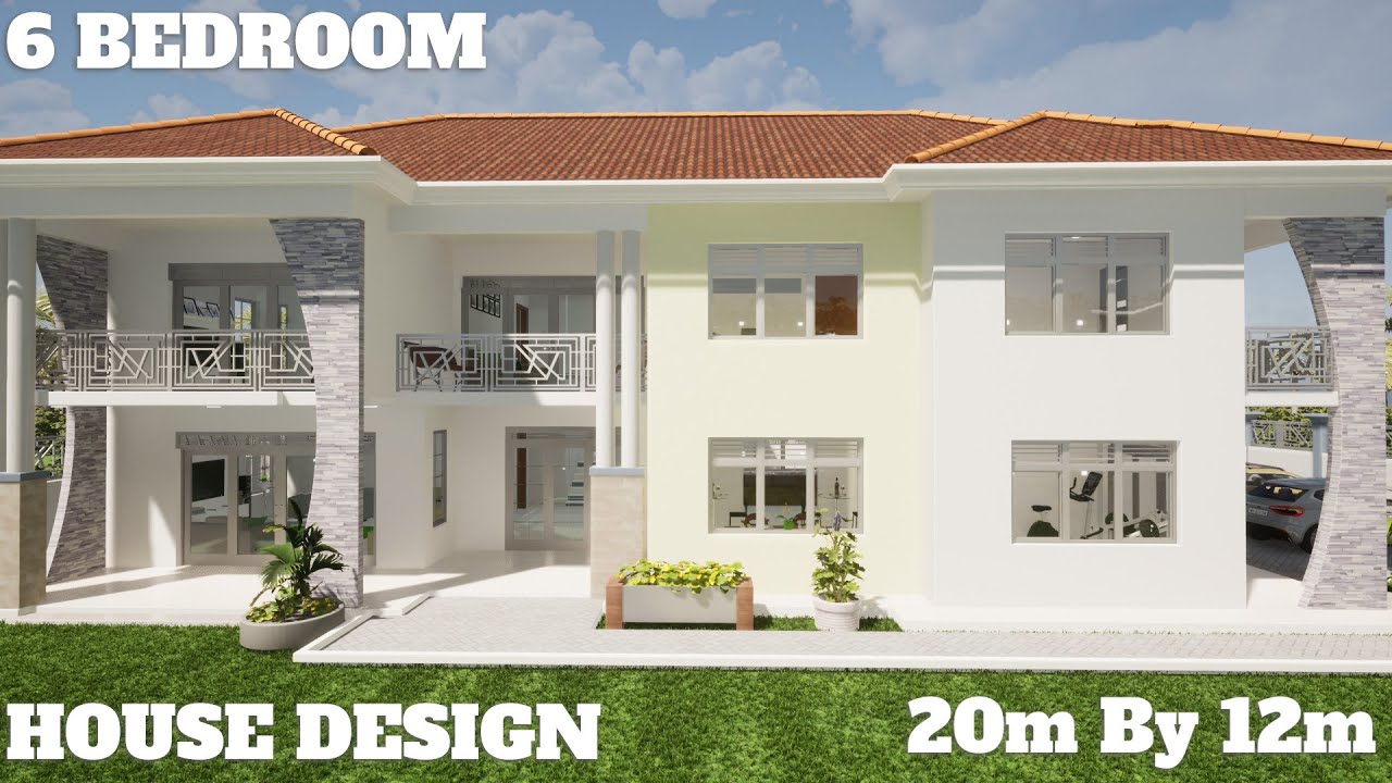 HOUSE DESIGN: 6 BEDROOM MODERN HOUSE | 2 Storey | 7 Bathrooms | GYM