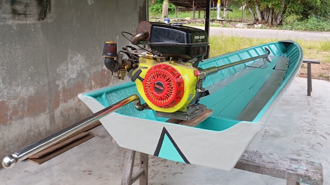 Man build his own boat using foam (part 2) 
