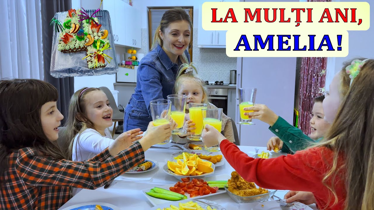 Cea mai frumoasă ZI DE NAȘTERE din viața Ameliei! 💐🌼🍬👨‍👩‍👧‍👧🌈