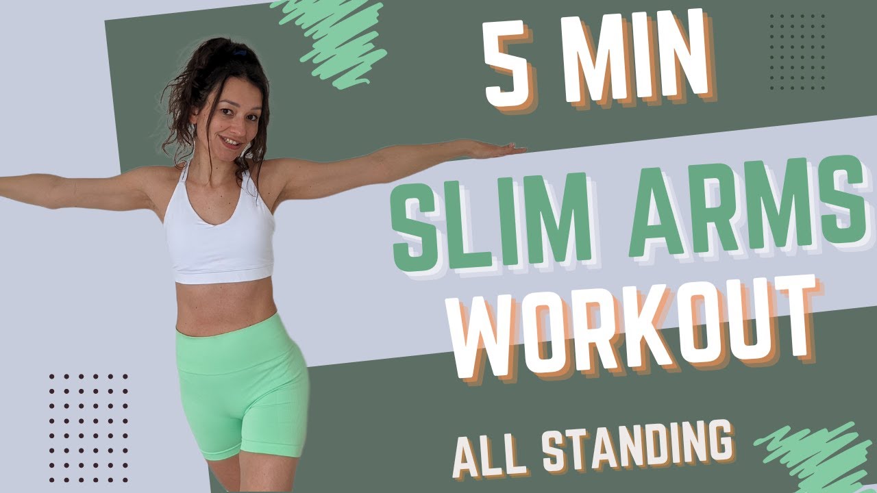 5 MIN LEAN & SLIM ARMS WORKOUT - Lose Arm Fat - All Standing, No Equipment