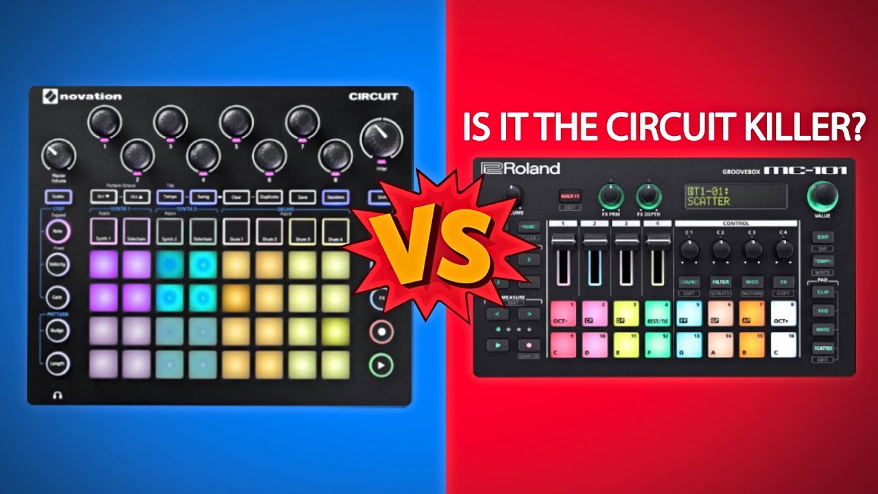 Novation Circuit vs Roland MC-101