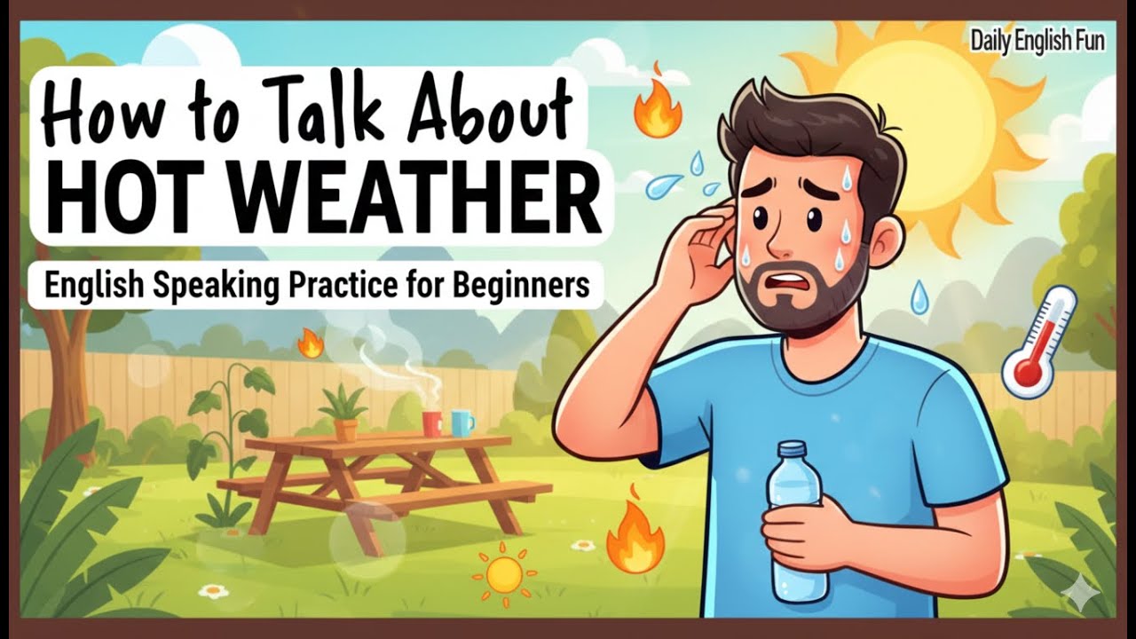 How to Talk About Hot Weather 🔥🌞 | English Speaking Practice for Beginners